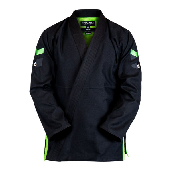 hyperfly bjj gi hyperlyte 3.5 black green 1