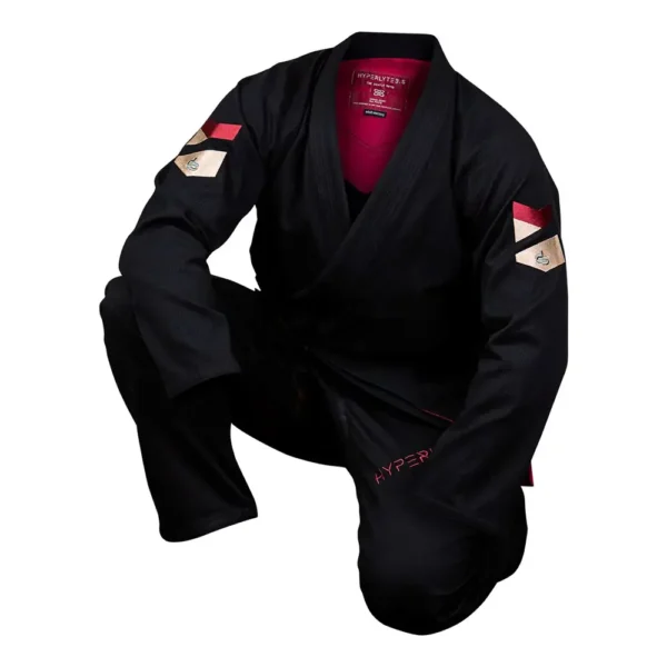 hyperfly bjj gi hyperlyte 3.5 black:merlot 3