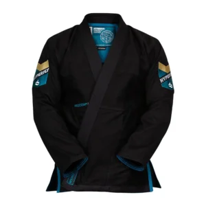 hyperfly bjj gi procomp lyte black/ocean gold